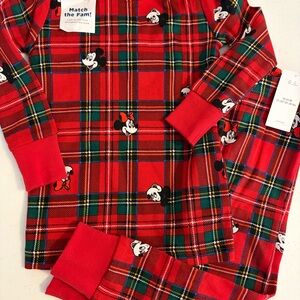 NEW Old Navy Disney Plaid Kids Pajama Set